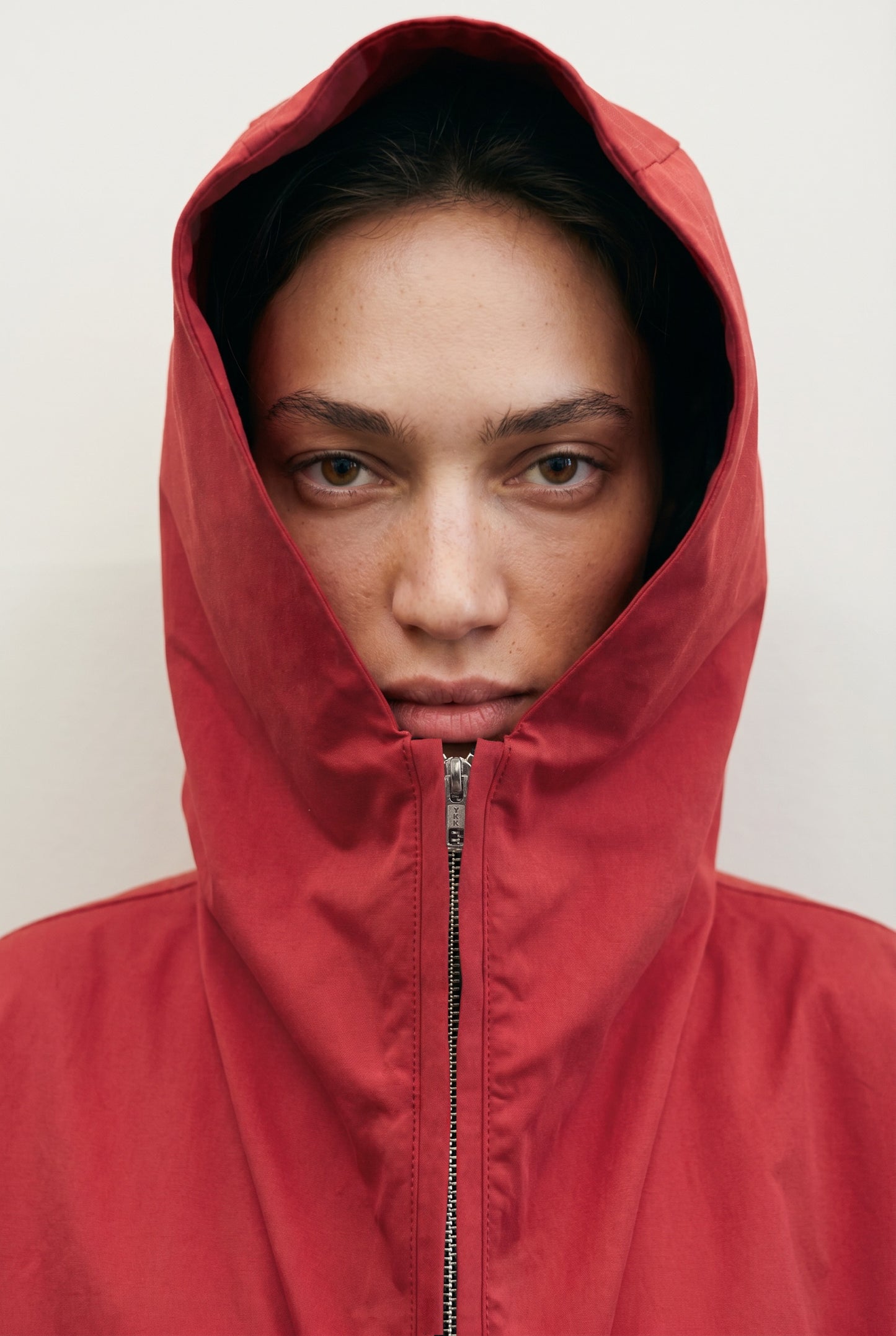 Red Long Hooded Jacket