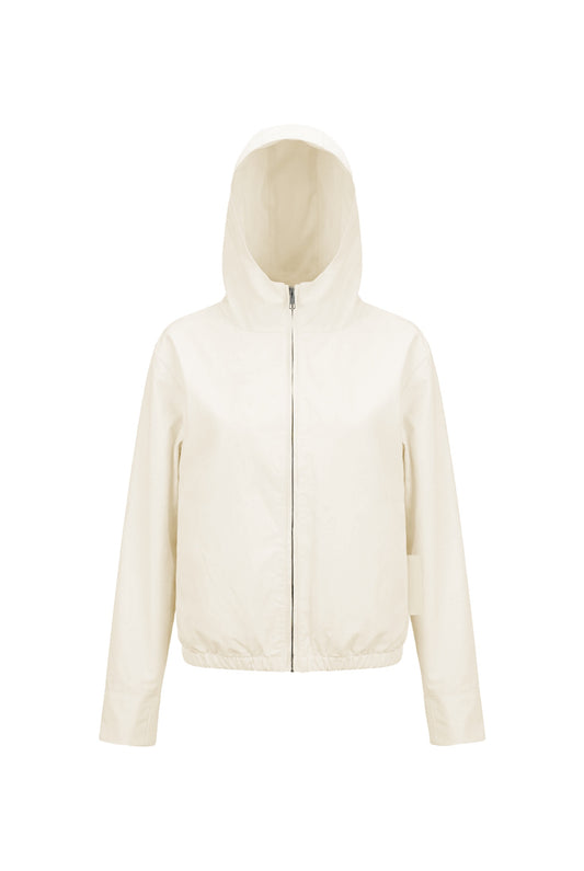 Ivory Hooded Jacket