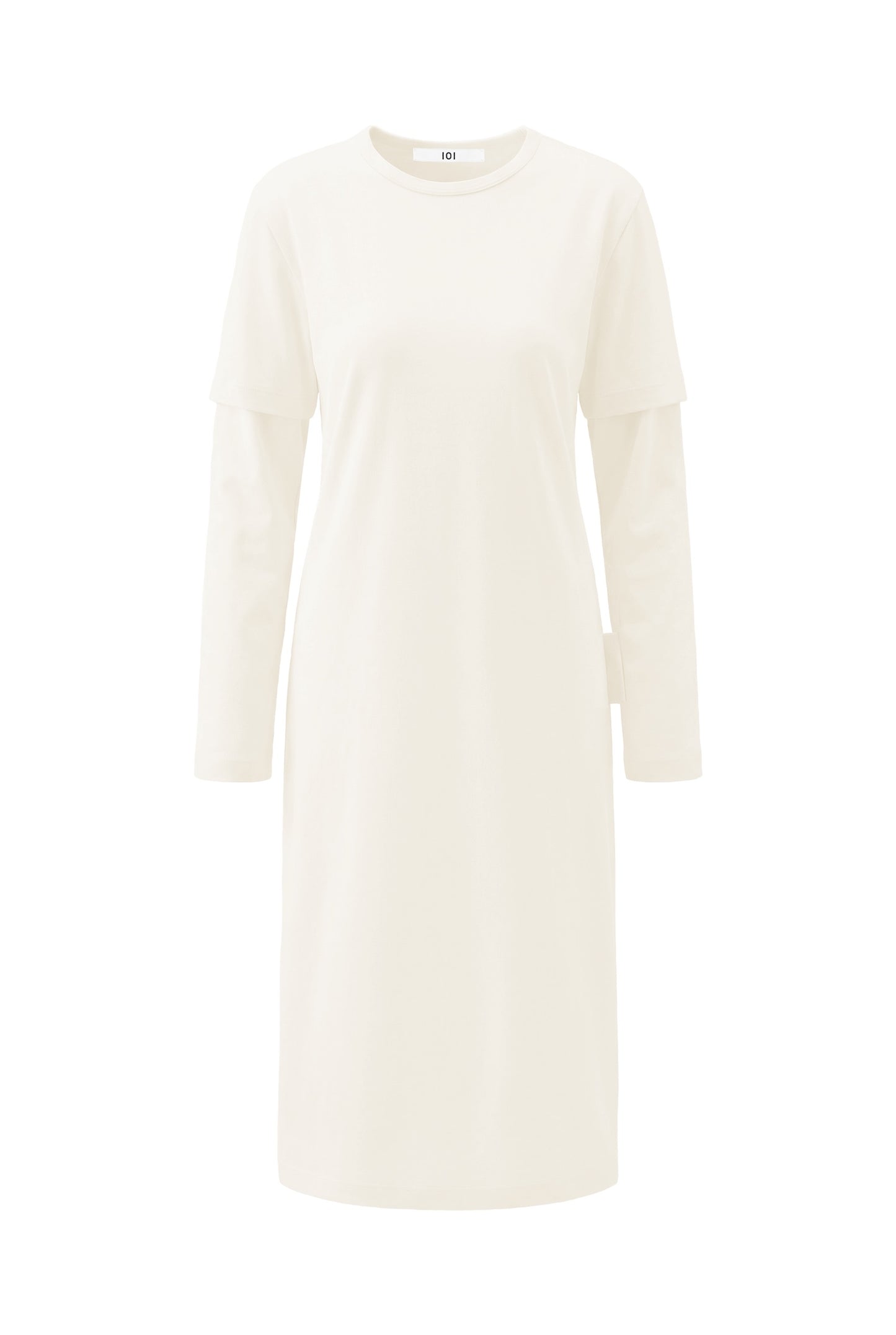 Ivory Layered Tee Dress