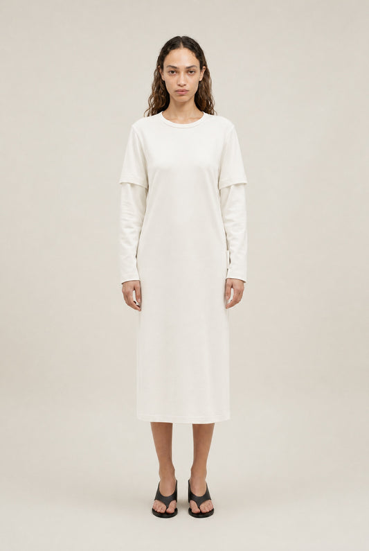 Ivory Layered Tee Dress