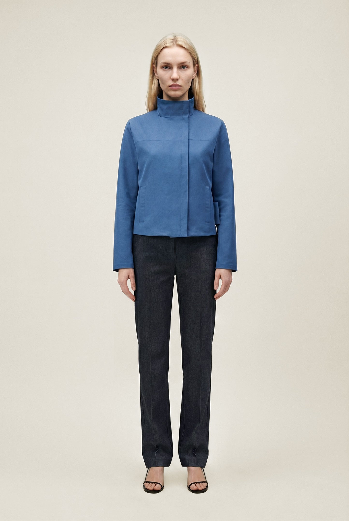 Blue Cross-Over Jacket