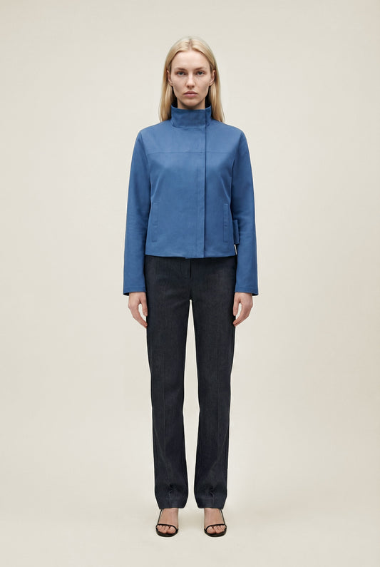 Blue Cross-Over Jacket