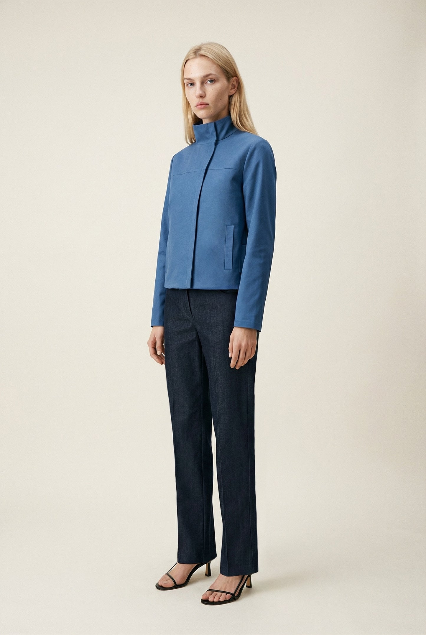 Blue Cross-Over Jacket
