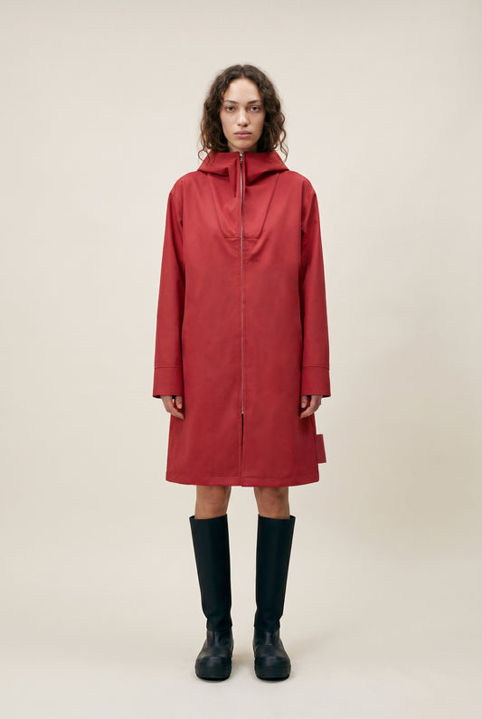 Red Long Hooded Jacket