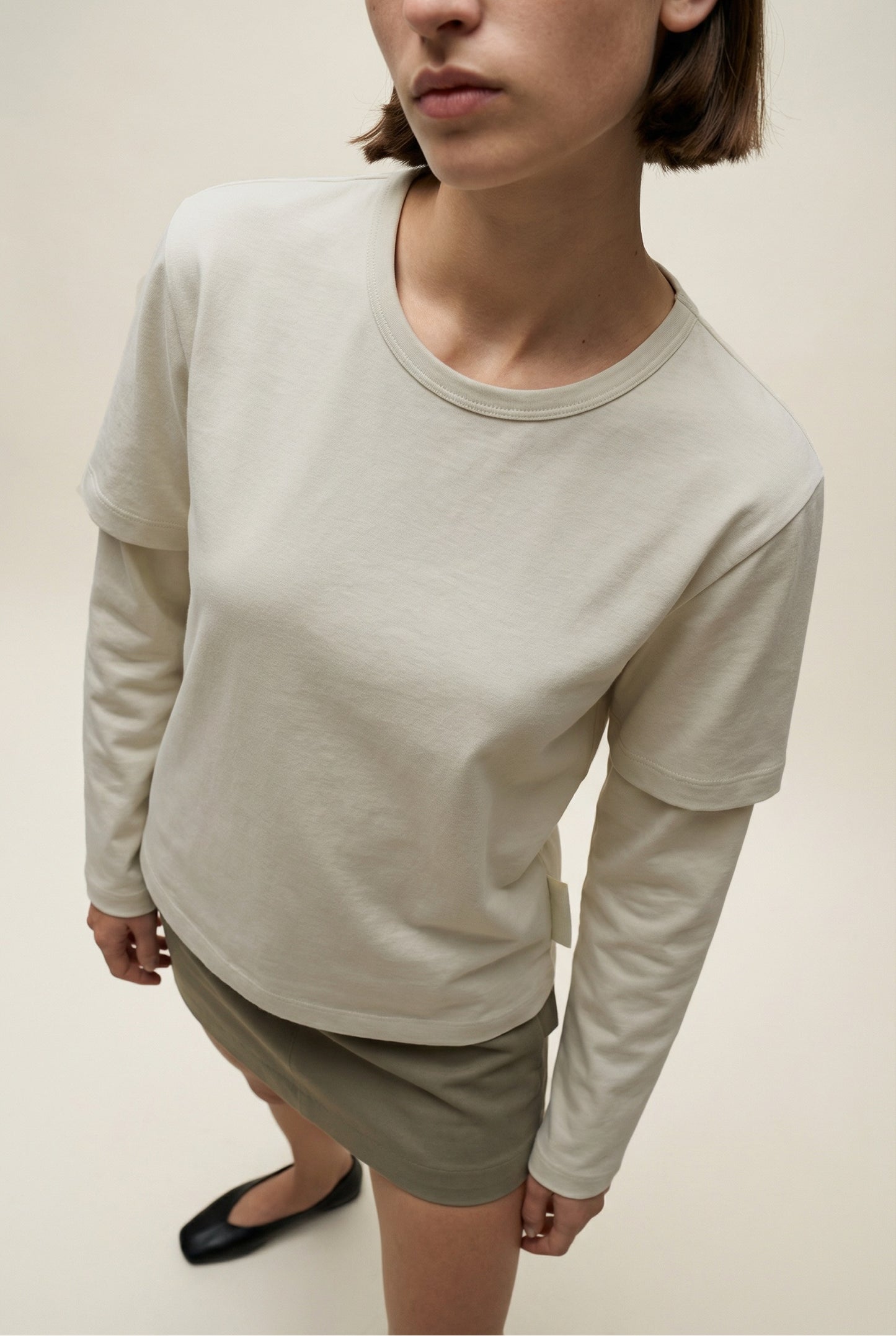 Light Sage Layered Tee
