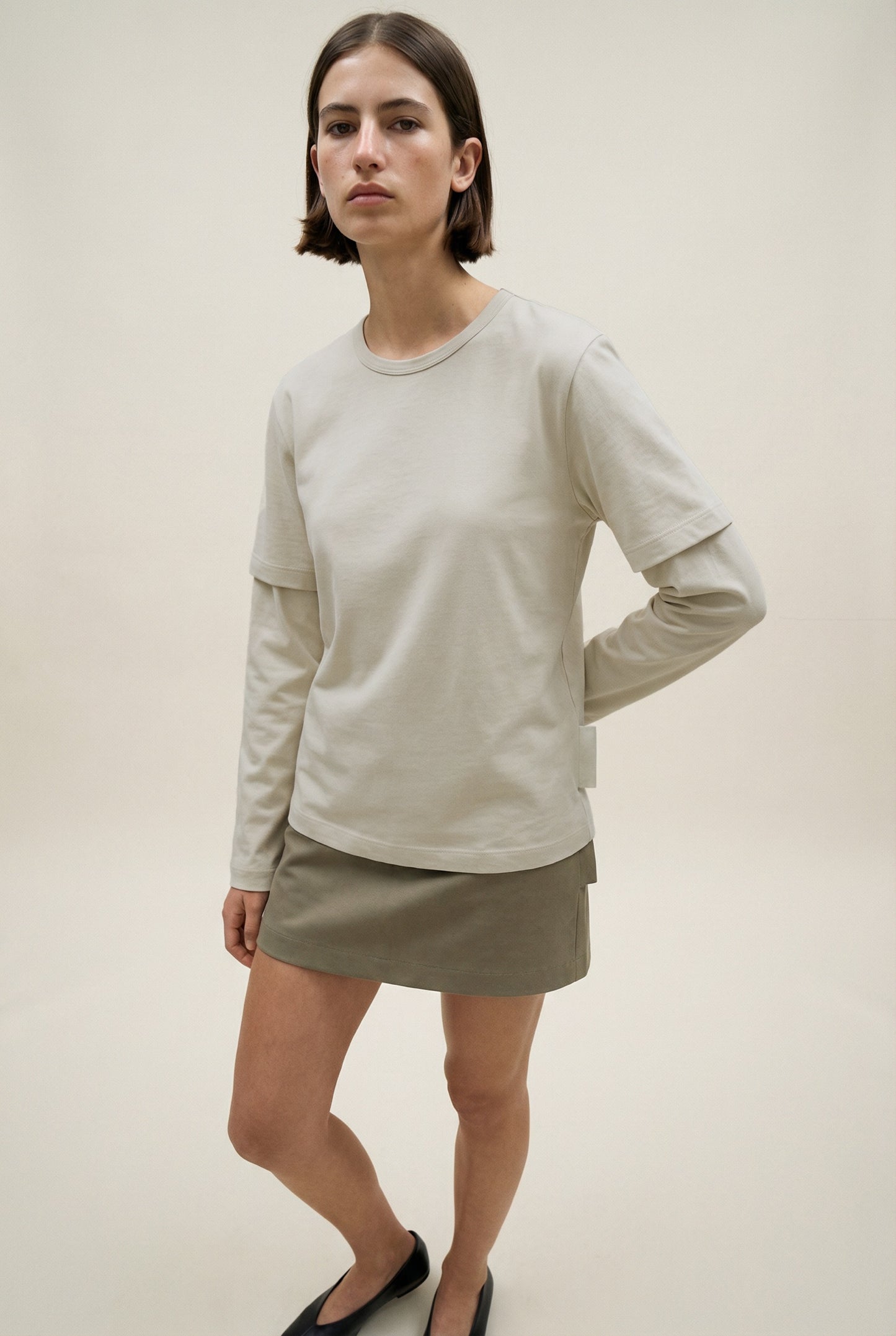 Light Sage Layered Tee