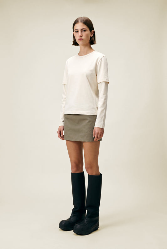 Ivory Layered Tee
